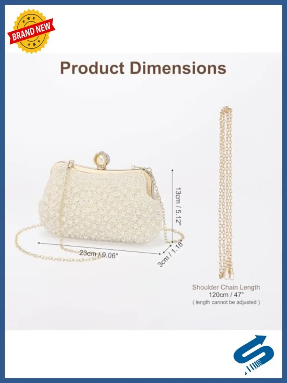 Pearl Clutch Bag Evening Purses Women Handmade Crossbody Wristlet